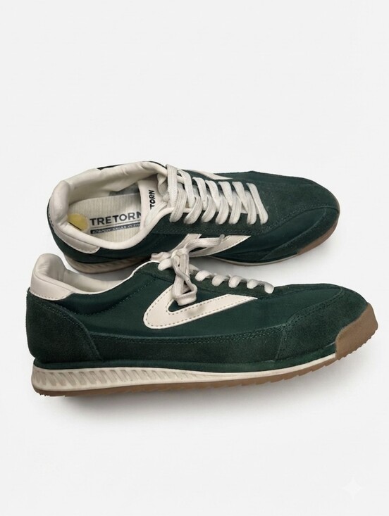 Tretorn Shoes - Tretorn Rawlins Women’s Size 7 Green Suede Retro Low Top Sneakers